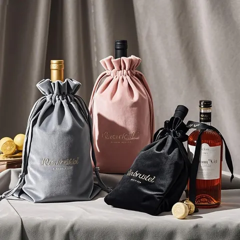 custom velvet bags with foil logo for luxury jewelry and gift packaging